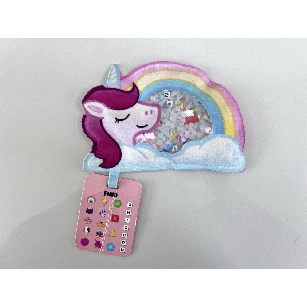 BIZYBOO Seek & Find Plush Hidden Object Search Problem Solving Unicorn Fidget